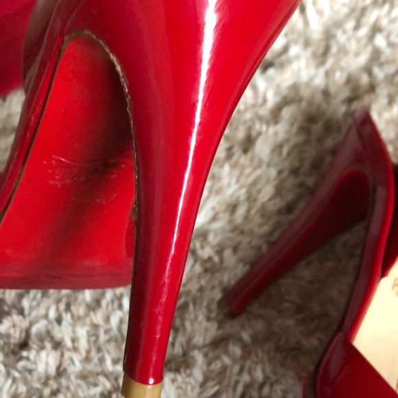 Red Sling Back Christian Louboutin Heels - Picture 6 of 8